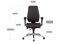 Bürostuhl DARIUS Schreibtischstuhl Stoffbezug Drehstuhl Drehsessel ergonomisch – Ansicht 3