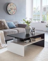 FineBuy Wohnzimmertisch Couchtisch Sofatisch Loungetisch mit Ablage 90 x 60 cm – Ansicht 2