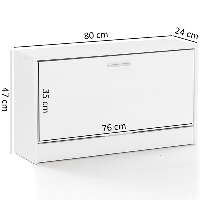 Schuhbank Schuhkipper Holz Flurbank Schuhschrank Sitzbank Flur 80 cm Bank – Maßzeichnung