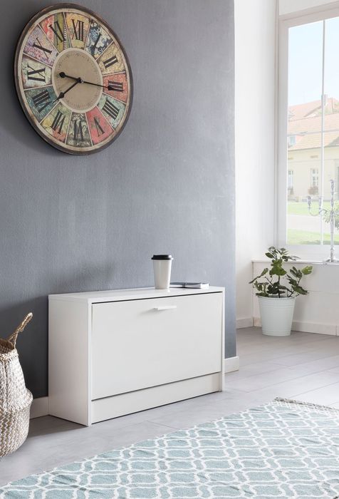 Schuhbank Schuhkipper Holz Flurbank Schuhschrank Sitzbank Flur 80 cm Bank
