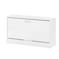 Schuhbank Schuhkipper Holz Flurbank Schuhschrank Sitzbank Flur 80 cm Bank – Ansicht 5