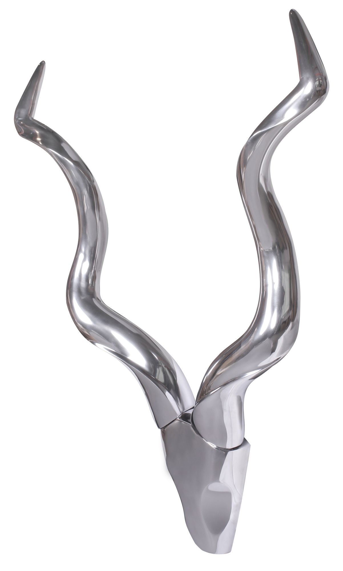 FineBuy Hirschgeweih Wanddekoration Alu Aluminium Silber Wandgeweih Geweih – Ansicht 4