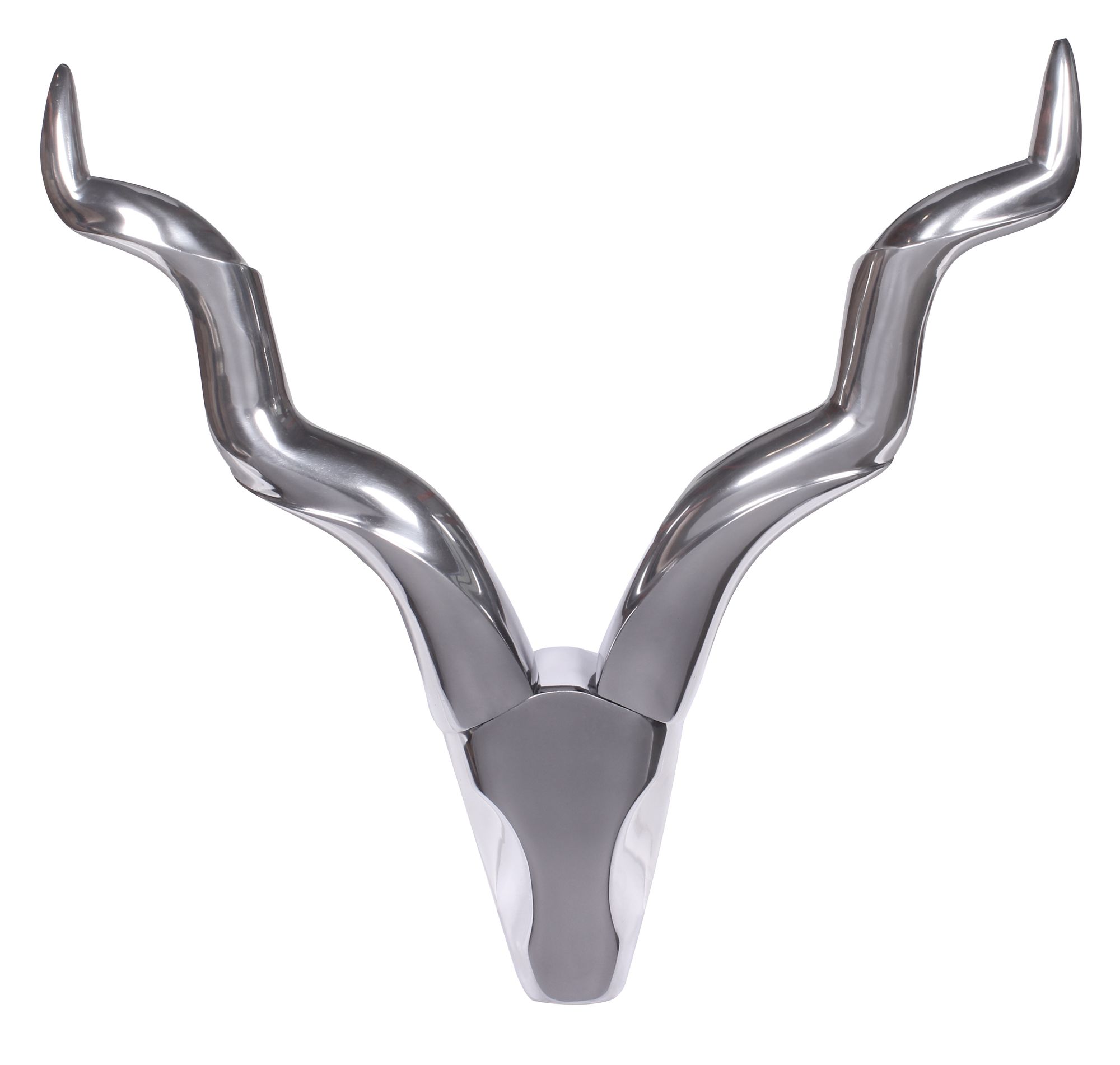 FineBuy Hirschgeweih Wanddekoration Alu Aluminium Silber Wandgeweih Geweih – Ansicht 6