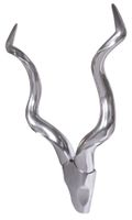 FineBuy Hirschgeweih Wanddekoration Alu Aluminium Silber Wandgeweih Geweih – Ansicht 4