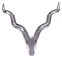 FineBuy Hirschgeweih Wanddekoration Alu Aluminium Silber Wandgeweih Geweih – Ansicht 6