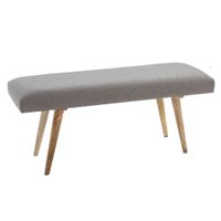 Gepolsterte Sitzbank 120cm Stoff Grau Polsterbank Garderobenbank Flurbank Bank – Ansicht 6