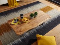 Couchtisch Akazie Massiv 115cm rechteckig Wohnzimmertisch Baumkante Kufengestell – Ansicht 4