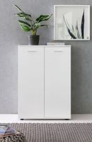 Sideboard 70cm weiß mit 2 Türen und Einlegeböden Kommode für Ordner Aktenschrank modern – Ansicht 4