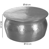 FineBuy Couchtisch Wohnzimmertisch Rund Sofatisch Hammerschlag Stubentisch – Ansicht 3