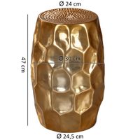 FineBuy Beistelltisch Dekotisch Metall Ablagetisch Anstelltisch Metalltisch Rund – Ansicht 3