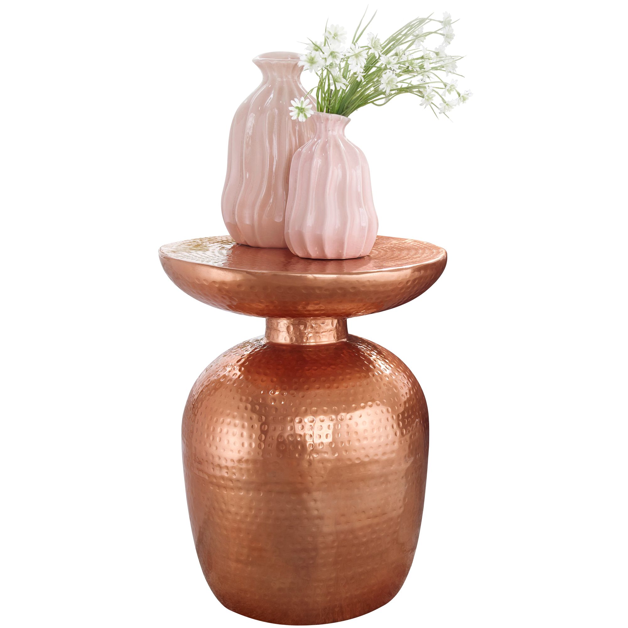 FineBuy Beistelltisch rund 37 cm Metall - Orientalischer Design Wohnzimmertisch Aluminium - Hammerschlag Alu kleiner Couchtisch - Dekotisch | Farbe: Gold FineBuy Beistelltisch rund 37 cm Metall - Orientalischer Design Wohnzimmertisch Aluminium - Hammerschlag Alu kleiner Couchtisch - Dekotisch | Farbe: Gold