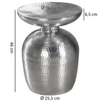 FineBuy Beistelltisch Ø 36,5 cm Tisch Alu Couchtisch Wohnzimmertisch Ablagetisch – Ansicht 2