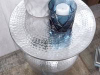 FineBuy Beistelltisch Ø 36,5 cm Tisch Alu Couchtisch Wohnzimmertisch Ablagetisch – Ansicht 3