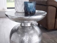 FineBuy Beistelltisch Ø 36,5 cm Tisch Alu Couchtisch Wohnzimmertisch Ablagetisch – Ansicht 4