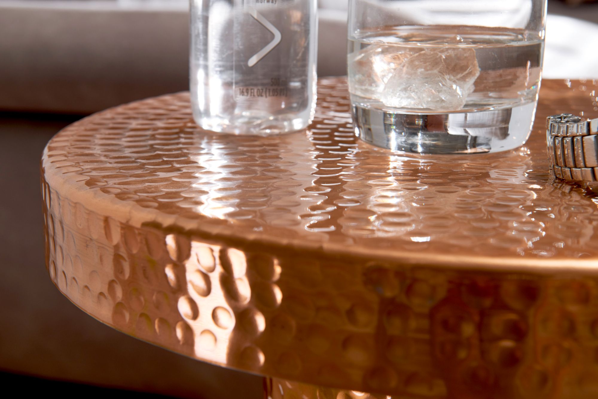 FineBuy Beistelltisch rund 43 cm Metall - Orientalischer Design Wohnzimmertisch Aluminium - Hammerschlag Alu kleiner Couchtisch - Dekotisch | Farbe: Gold FineBuy Beistelltisch rund 43 cm Metall - Orientalischer Design Wohnzimmertisch Aluminium - Hammerschlag Alu kleiner Couchtisch - Dekotisch | Farbe: Gold