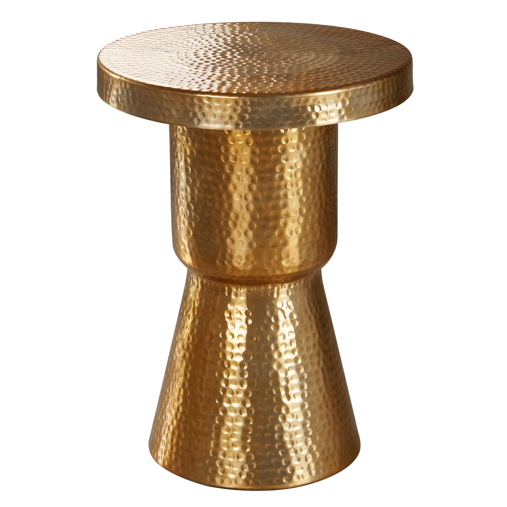 FineBuy Beistelltisch rund 43 cm Metall - Orientalischer Design Wohnzimmertisch Aluminium - Hammerschlag Alu kleiner Couchtisch - Dekotisch | Farbe: Gold FineBuy Beistelltisch rund 43 cm Metall - Orientalischer Design Wohnzimmertisch Aluminium - Hammerschlag Alu kleiner Couchtisch - Dekotisch | Farbe: Gold