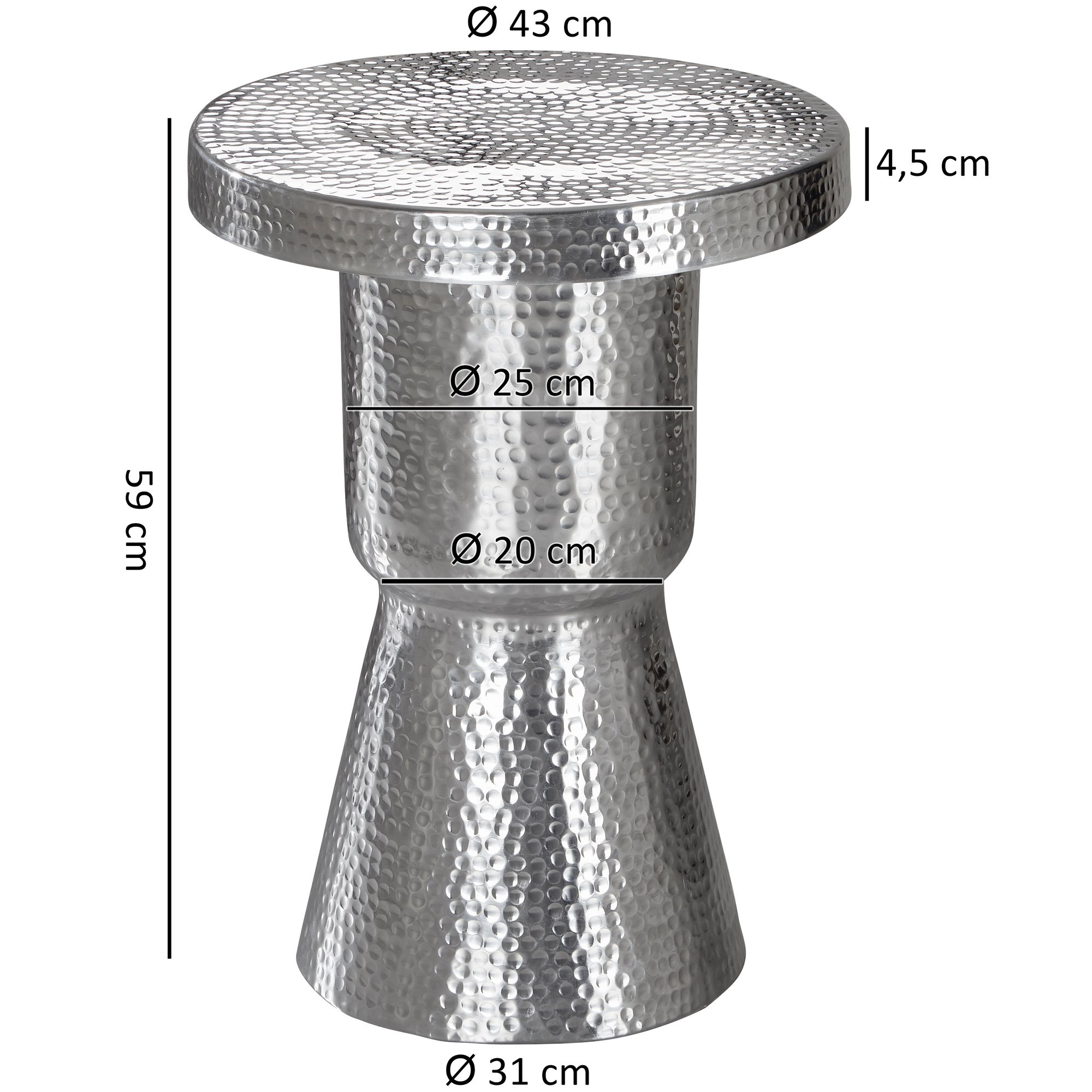 FineBuy Beistelltisch rund 43 cm Metall - Orientalischer Design Wohnzimmertisch Aluminium - Hammerschlag Alu kleiner Couchtisch - Dekotisch | Farbe: Gold FineBuy Beistelltisch rund 43 cm Metall - Orientalischer Design Wohnzimmertisch Aluminium - Hammerschlag Alu kleiner Couchtisch - Dekotisch | Farbe: Gold