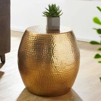 Beistelltisch FineBuy Aluminium Dekotisch Ø 42 cm rund Ablagetisch Metall modern – Ansicht 1