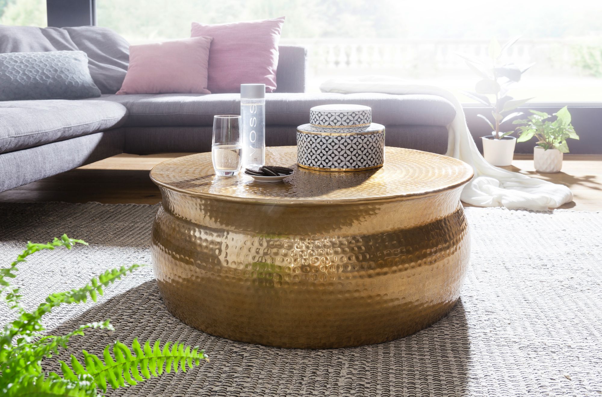 finebuy couchtisch wohnzimmertisch sofatisch rund Ø 75 cm