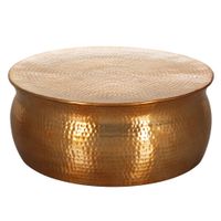 FineBuy Couchtisch Wohnzimmertisch Sofatisch rund Hammerschlag Loungetisch – Ansicht 6