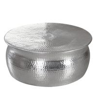 FineBuy Couchtisch Wohnzimmertisch Sofatisch rund Hammerschlag Loungetisch – Ansicht 6