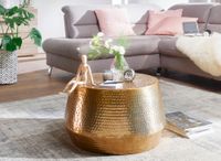 FineBuy Couchtisch Ø 60 cm Aluminium Beistelltisch Sofatisch Wohnzimmertisch Alu – Ansicht 2