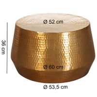 FineBuy Couchtisch Ø 60 cm Aluminium Beistelltisch Sofatisch Wohnzimmertisch Alu – Ansicht 3