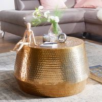 FineBuy Couchtisch Ø 60 cm Aluminium Beistelltisch Sofatisch Wohnzimmertisch Alu – Ansicht 1