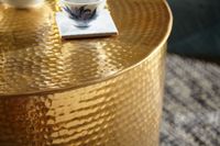 FineBuy Couchtisch Ø 61 cm Wohnzimmertisch Sofatisch Hammerschlag Stubentisch – Ansicht 5