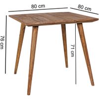 FineBuy Esstisch Holz Massiv Esszimmertisch Sheesham Küchentisch Klein Rustikal – Ansicht 3