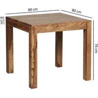 FineBuy Esstisch Massivholz Sheesham Esszimmer-Tisch Küchentisch Landhaus-Stil – Ansicht 3