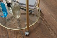 FineBuy Servierwagen Gold Ø 57cm Beistelltisch Teewagen Rollen Küchenwagen – Ansicht 5