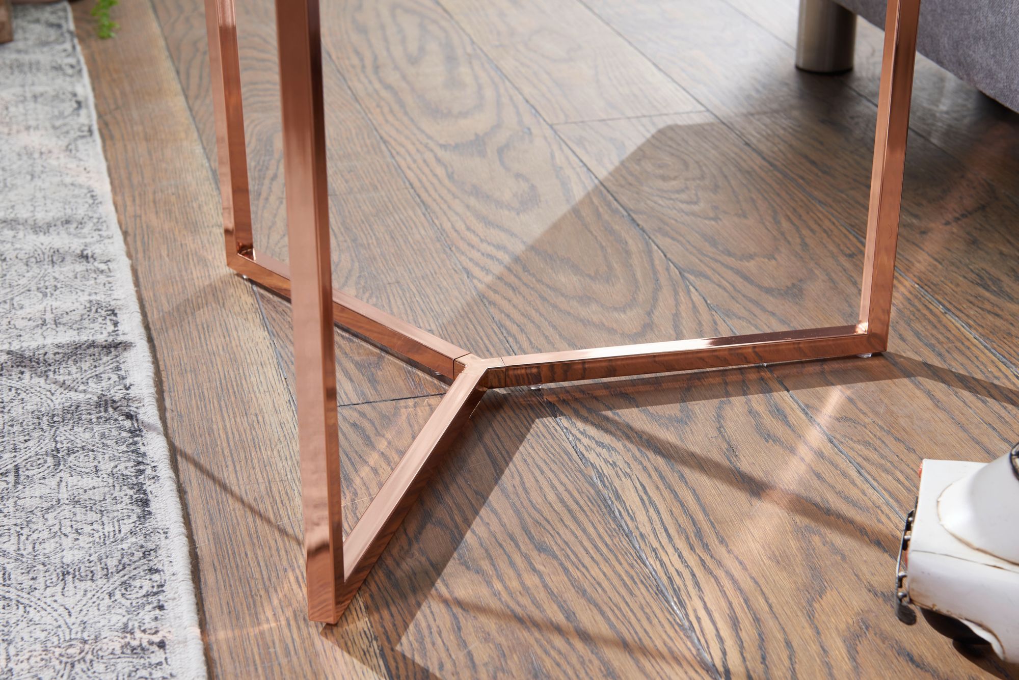 FineBuy Couchtisch 58,5x42x58,5cm Sofatisch Metall Rund, Designer Retro Wohnzimmertisch modern, Kleiner Loungetisch mit Metallgestell, Runder Tabletttisch mit Holz-Platte | Farbe: Schwarz