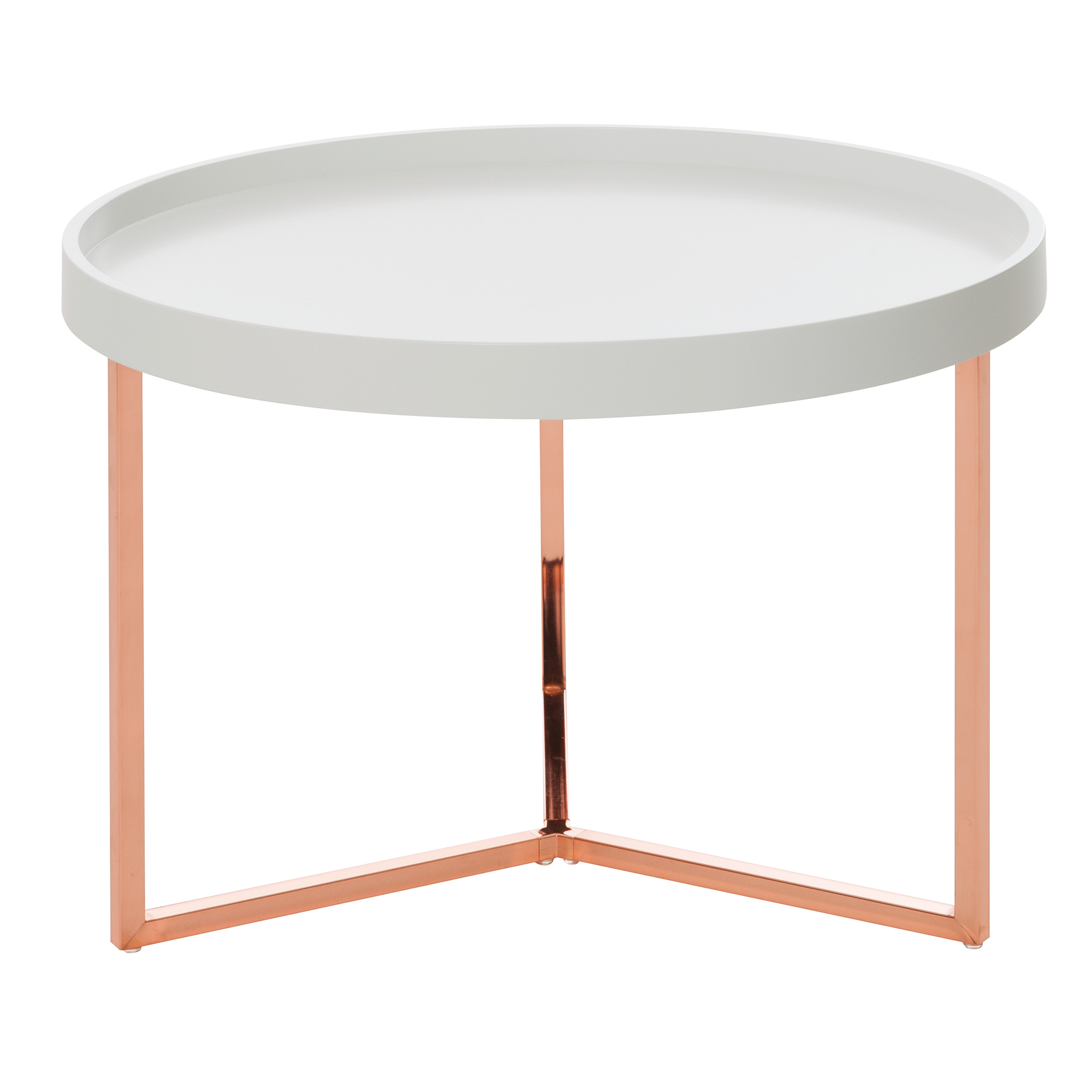 FineBuy Couchtisch 58,5x42x58,5cm Sofatisch Metall Rund, Designer Retro Wohnzimmertisch modern, Kleiner Loungetisch mit Metallgestell, Runder Tabletttisch mit Holz-Platte | Farbe: Schwarz