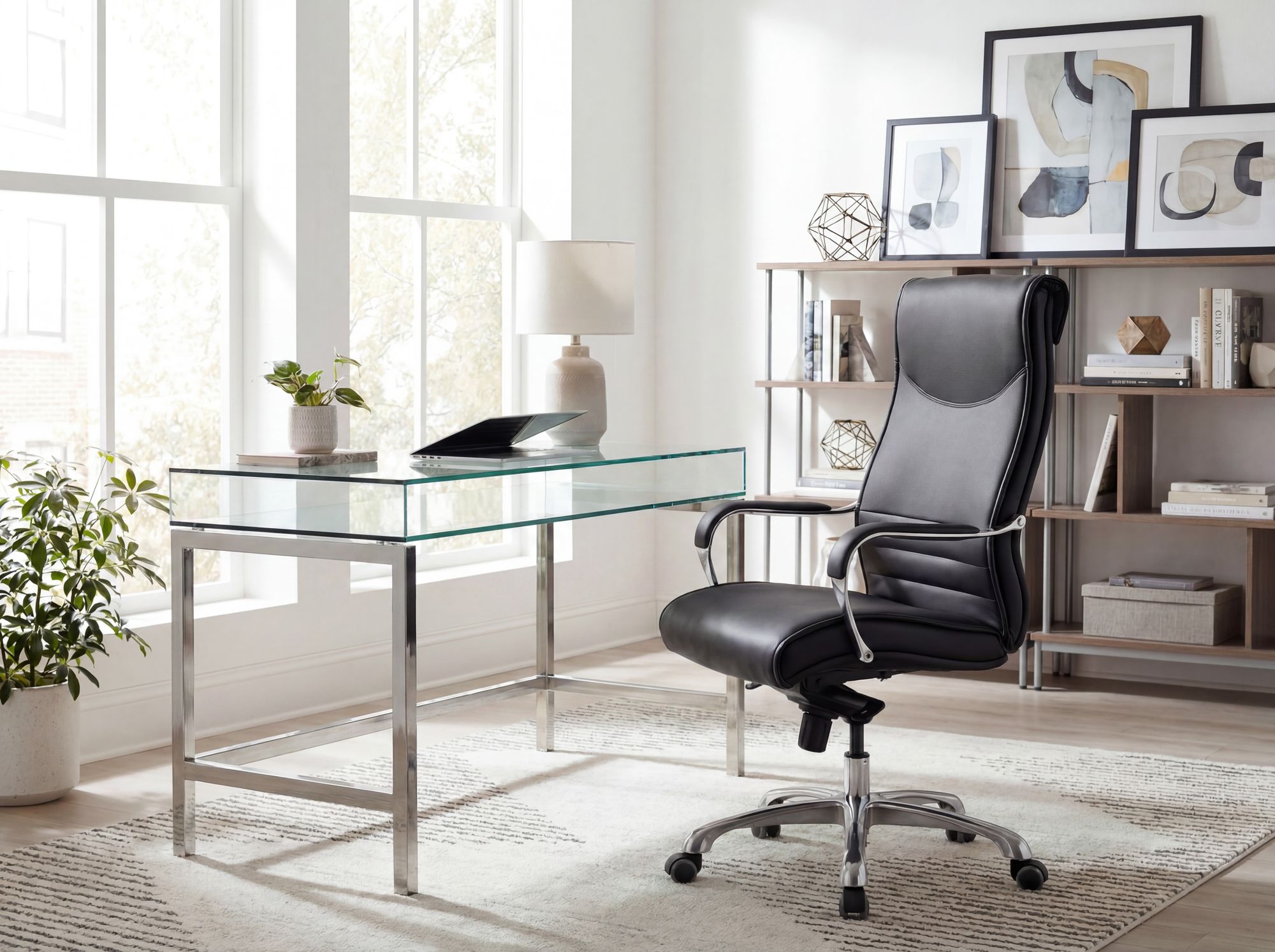 FineBuy Bürostuhl BIGBOSS Kunstleder Chefsessel ergonomisch Drehstuhl 150 kg XXL – Ansicht 2