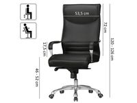 FineBuy Bürostuhl BIGBOSS Kunstleder Chefsessel ergonomisch Drehstuhl 150 kg XXL – Ansicht 3