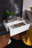 Wandregal mit Schublade Nachtkommode Nachtschrank hängend schwebend Wandboard – Ansicht 4