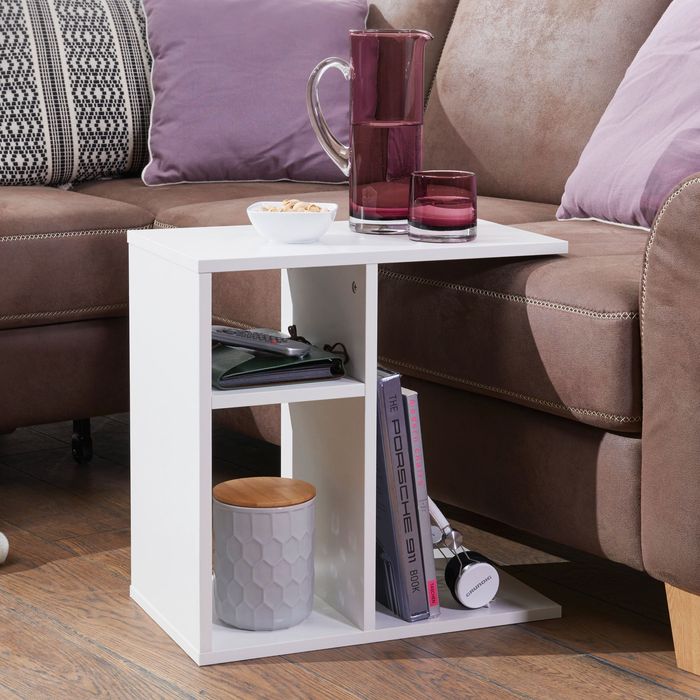 FineBuy Beistelltisch Holz Anstelltisch Couchtisch Klein Sofatisch 50 cm