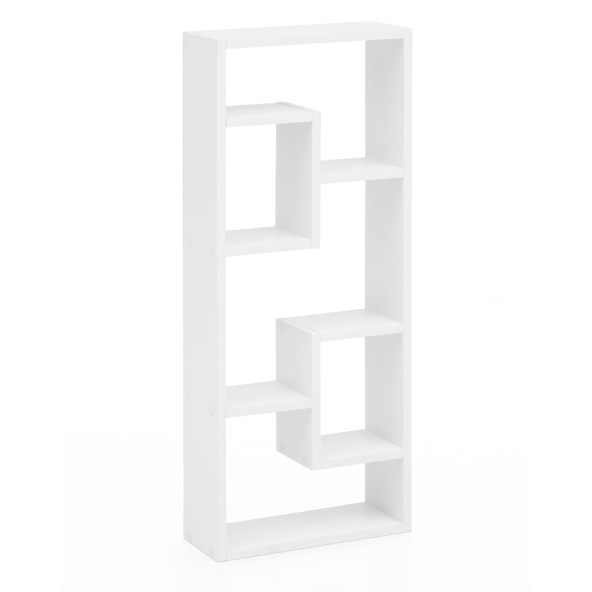 FineBuy Wandregal 36 x 90 x 13,5 cm Holz Design Hängeregal modern, Wandboard freischwebend, Holzregal Regal für die Wand, Bücherregal schmal, Dekoregal Schweberegal hoch | Farbe: Grau