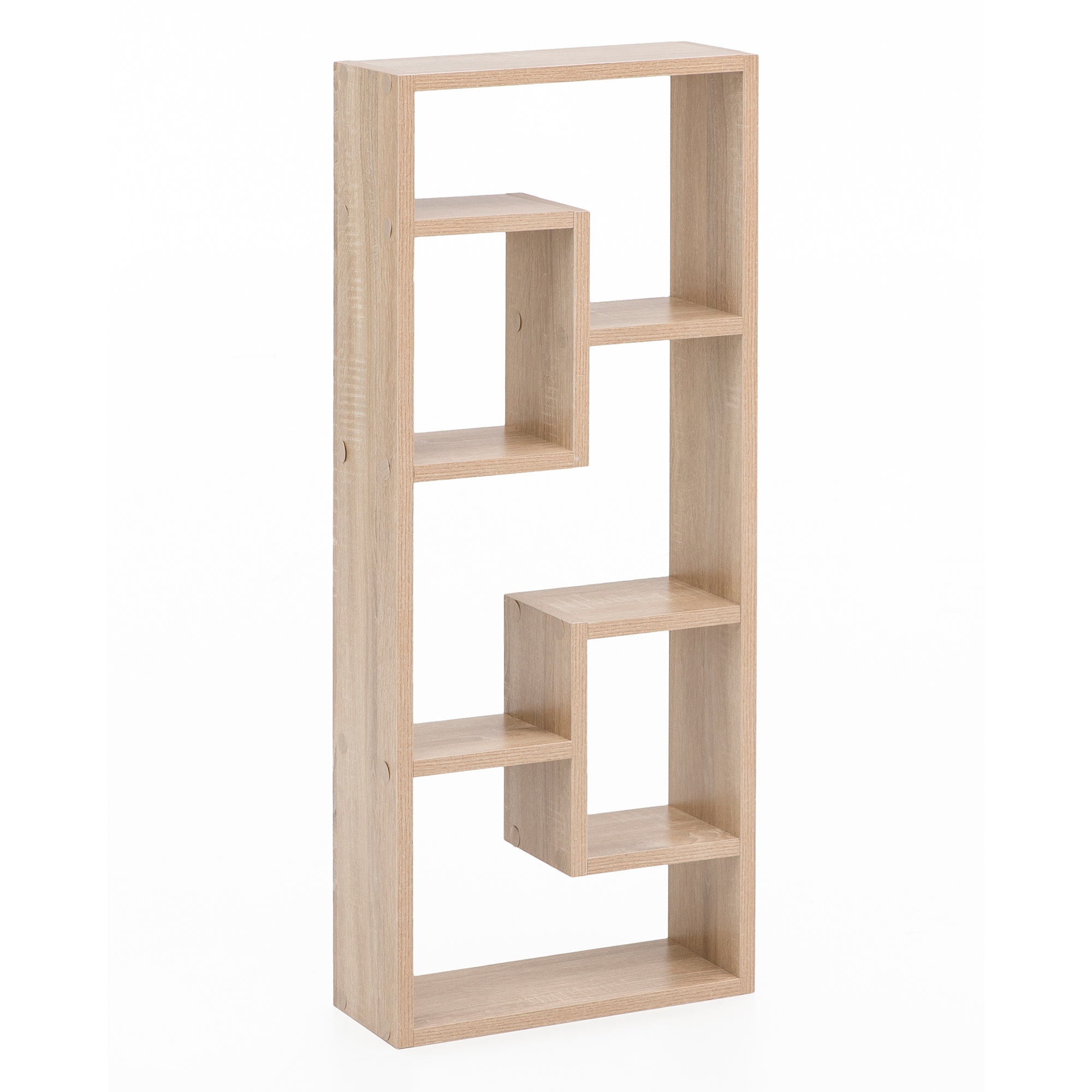 FineBuy Wandregal 36 x 90 x 13,5 cm Holz Design Hängeregal modern, Wandboard freischwebend, Holzregal Regal für die Wand, Bücherregal schmal, Dekoregal Schweberegal hoch | Farbe: Grau