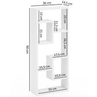 FineBuy Wandregal Hängeregal 36 x 90 x 13,5 cm Holz Wandboard Dekoregal Modern – Ansicht 3