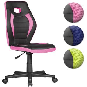 FineBuy Kinderschreibtischstuhl für Kinder ab 6 mit Lehne, Kinderdrehstuhl ergonomisch Kinderbürostuhl, Jugendstuhl höhenverstellbar, Jugendschreibtischstuhl ohne Armlehne 17181