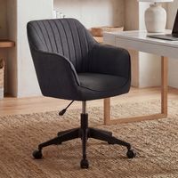 FineBuy Schreibtischstuhl MIAMI Stoff Drehstuhl Bürostuhl 120 kg Schalenstuhl – Ansicht 1