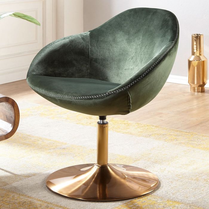 FineBuy Loungesessel SIRAN 70 x 79 x 70 cm Design Drehstuhl, Clubsessel Polsterstuhl mit Armlehne, Drehsessel Cocktailsessel Lounge, Barsessel Besucherstuhl, Sessel mit Stoffbezug