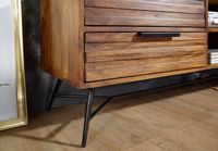 FineBuy Lowboard Sheesham Massiv Holz Hifi Board Fernsehschrank Wohnzimmer – Ansicht 5
