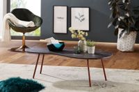 FineBuy Couchtisch Akazie Massivholz 122cm Wohnzimmertisch Retro Nierenform – Ansicht 4