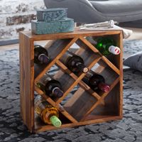 FineBuy Weinregal Flaschenregal Holz Weinflaschenhalter Holzregal 8 Flaschen – Ansicht 1