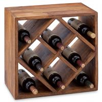 FineBuy Weinregal Flaschenregal Holz Weinflaschenhalter Holzregal 8 Flaschen – Ansicht 6