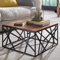 FineBuy Couchtisch Massiv Wohnzimmertisch Holz Sofatisch Tisch Beistelltisch – Ansicht 1