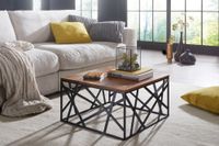 FineBuy Couchtisch Massiv Wohnzimmertisch Holz Sofatisch Tisch Beistelltisch – Ansicht 2